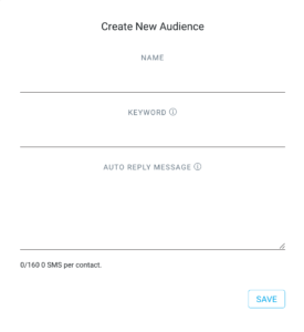 Create New Audience